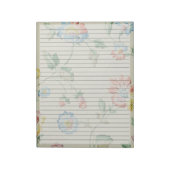 Lettergrootte 8.5 x 11 Brede Regel 1940s Retro Blo Notitieblok (Linkerzijde)