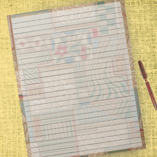 Lettergrootte 8.5 x 11 Breedte Regel Retro vet Notitieblok