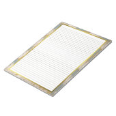 Lettergrootte 8,5 "x 11" Brown Lines College Regee Notitieblok (Schuin)