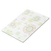 Lettergrootte 8,5 x 11 college Ruled Retro Floral Notitieblok (Schuin)