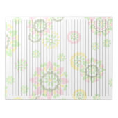 Lettergrootte 8,5 x 11 college Ruled Retro Floral Notitieblok (Voorkant)