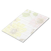 Lettergrootte 8,5 x 11 gele, roze, met brede regel notitieblok (Schuin)