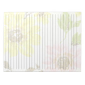 Lettergrootte 8,5 x 11 gele, roze, met brede regel notitieblok (Voorkant)