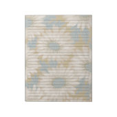 Lettergrootte 8,5 x 11 Wide Ruled Dusty Blue Retro Notitieblok (Linkerzijde)