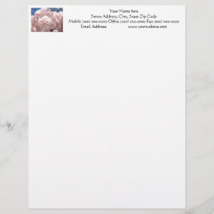 Letterhead Custom roze bloesems Briefhoofd