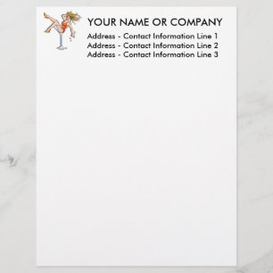 Letterhead - Girl in a Martini Glass, Olivia Briefhoofd