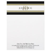 Letterhead Gold Monogram overeenkomend Visitekaart