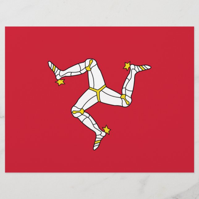Letterhead met Isle of Man Flag, Verenigd Koninkri (Voorkant)