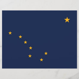 Letterhead met vlag van Alaska, Verenigde Staten