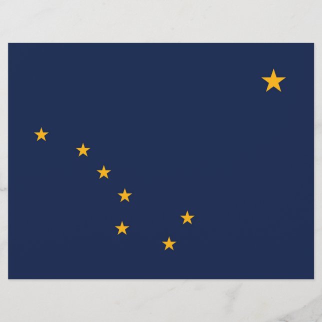 Letterhead met vlag van Alaska, Verenigde Staten (Voorkant)