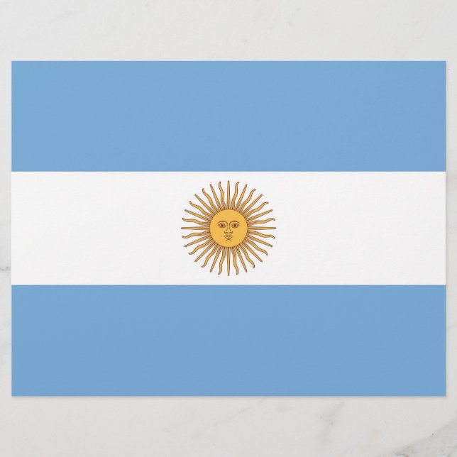 Letterhead met vlag van Argentinië (Voorkant)
