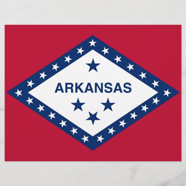 Letterhead met vlag van Arkansas (Voorkant)