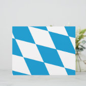 Letterhead met vlag van Beieren, Duitsland (Staand voorkant)