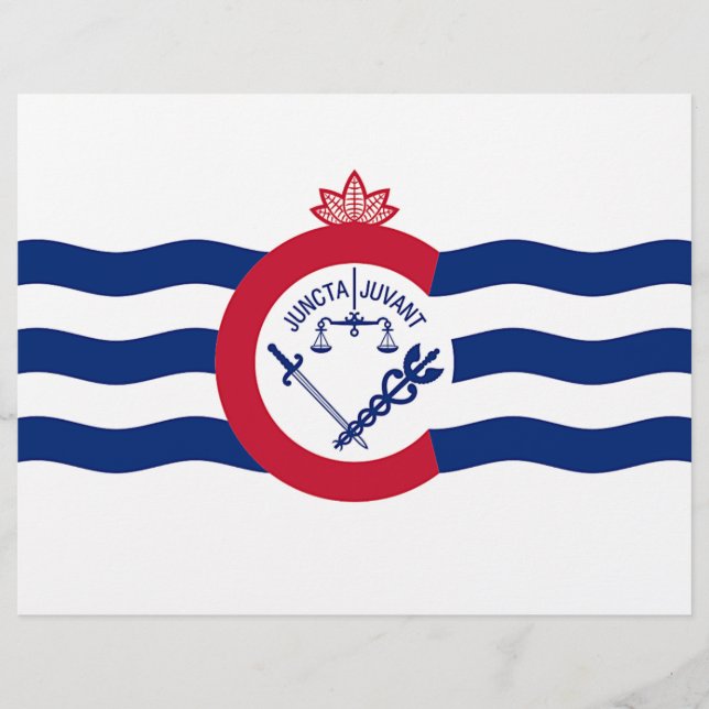 Letterhead met vlag van Cincinnati, Ohio (Voorkant)