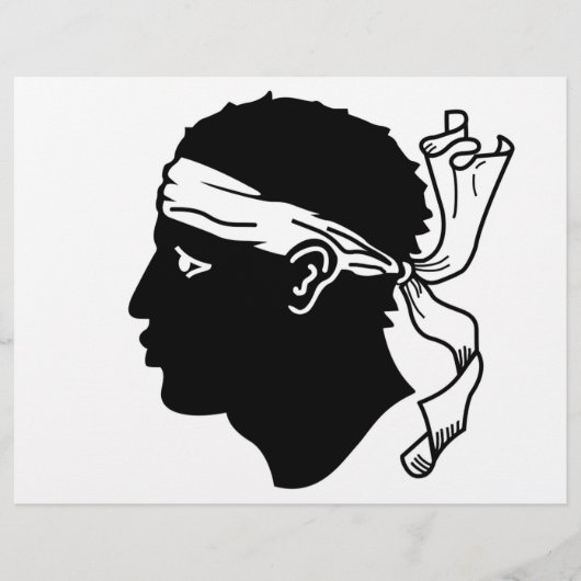 Letterhead met vlag van Corsica, Frankrijk (Voorkant)