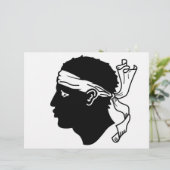 Letterhead met vlag van Corsica, Frankrijk (Staand voorkant)