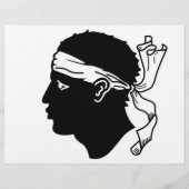 Letterhead met vlag van Corsica, Frankrijk (Achterkant)