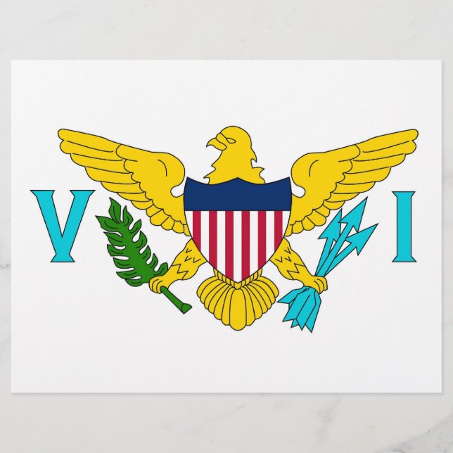Letterhead met vlag van de Maagdeneilanden, Vereni (Voorkant)