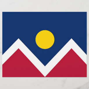 Letterhead met vlag van Denver, Colorado