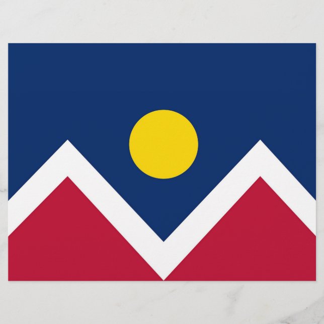 Letterhead met vlag van Denver, Colorado (Voorkant)