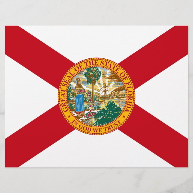 Letterhead met vlag van Florida, Verenigde Staten (Voorkant)