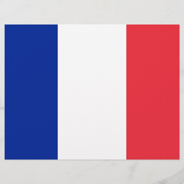 Letterhead met vlag van Frankrijk (Voorkant)