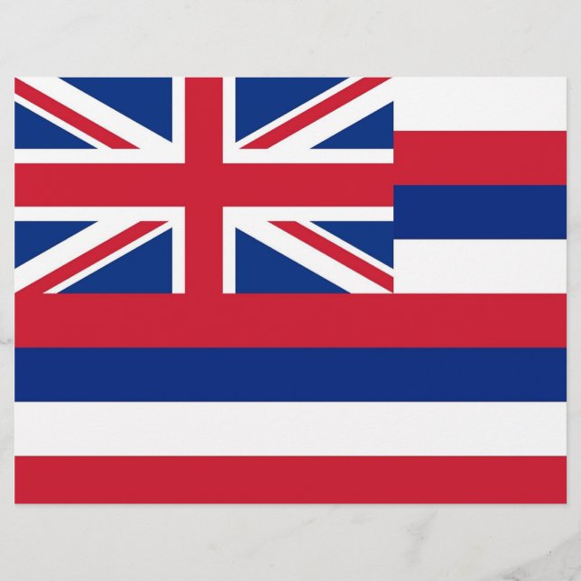 Letterhead met vlag van Hawaii, VS (Voorkant)