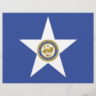 Letterhead met vlag van Houston, VS