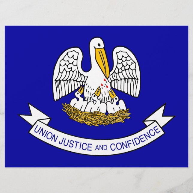 Letterhead met vlag van Louisiana, VS (Voorkant)