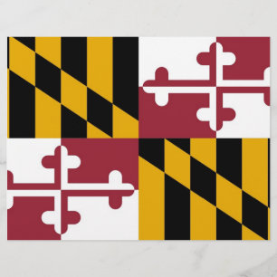 Letterhead met vlag van Maryland, VS