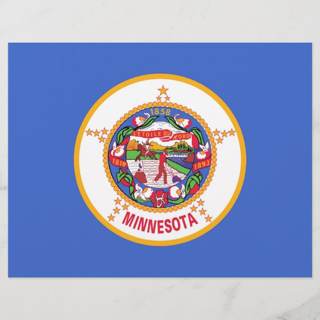 Letterhead met vlag van Minnesota, VS (Voorkant)