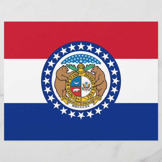 Letterhead met vlag van Missouri, VS (Voorkant)