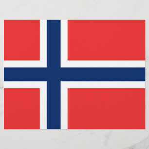Letterhead met vlag van Noorwegen