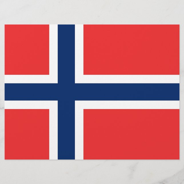 Letterhead met vlag van Noorwegen (Voorkant)