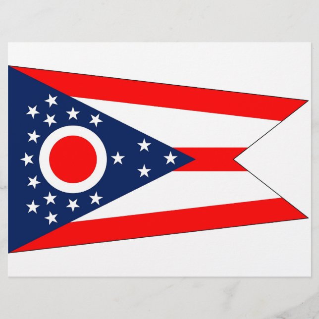 Letterhead met vlag van Ohio, Verenigde Staten van (Voorkant)