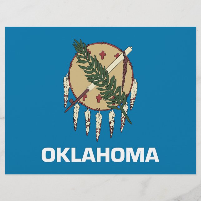 Letterhead met vlag van Oklahoma, Verenigde Staten (Voorkant)