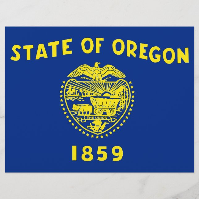 Letterhead met vlag van Oregon, VS (Voorkant)