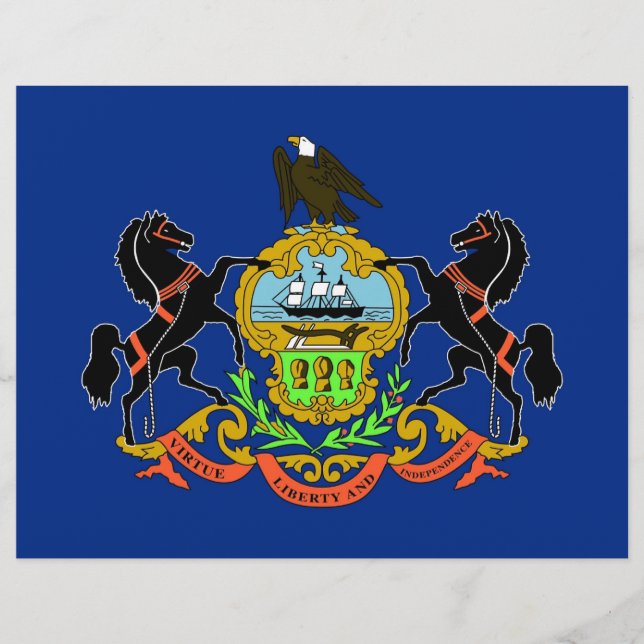 Letterhead met vlag van Pennsylvania, Verenigde St (Voorkant)