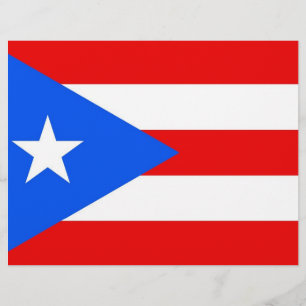 Letterhead met vlag van Puerto Rico, Verenigde Sta