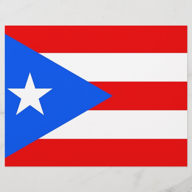 Letterhead met vlag van Puerto Rico, Verenigde Sta (Voorkant)