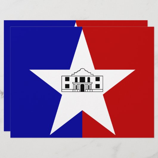 Letterhead met vlag van San Antonio, VS (Voorkant / Achterkant)