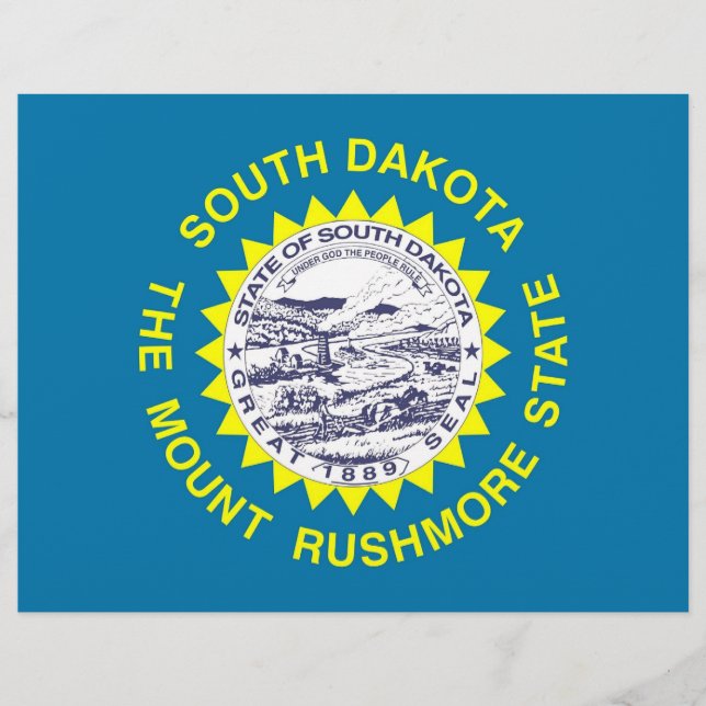 Letterhead met vlag van South Dakota, VS (Voorkant)