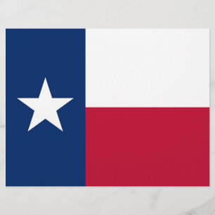 Letterhead met vlag van Texas, VS