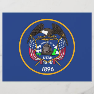 Letterhead met vlag van Utah, VS