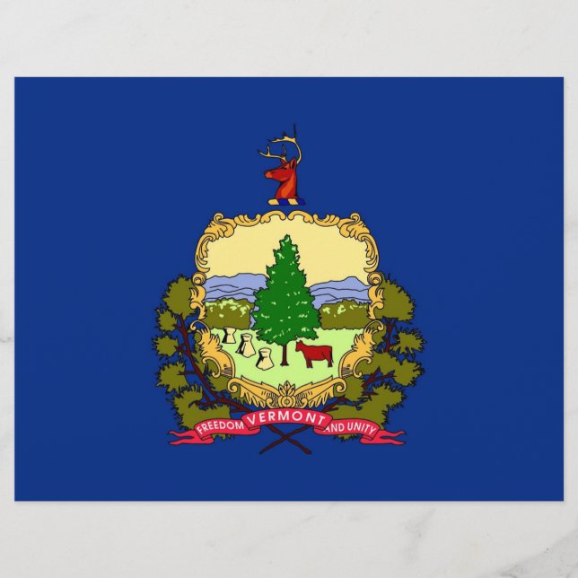 Letterhead met vlag van Vermont, VS (Voorkant)