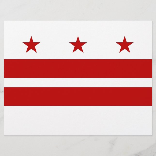 Letterhead met vlag van Washington DC, VS (Voorkant)