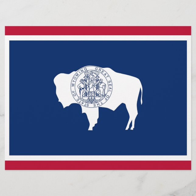 Letterhead met vlag van Wyoming, Verenigde Staten (Voorkant)