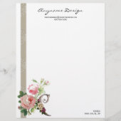 Letterhead Monogram Roos C Briefhoofd Sjabloon (Voorkant)