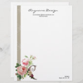 Letterhead Monogram Roos C Briefhoofd Sjabloon (Voorkant / Achterkant)