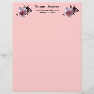 Letterhead - Plum blossom Briefhoofd
